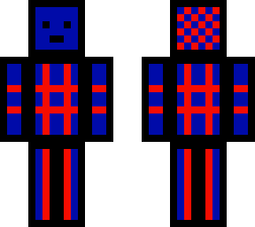 red and blue man