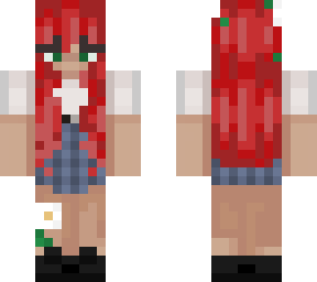 red hair white flowers + flower crown