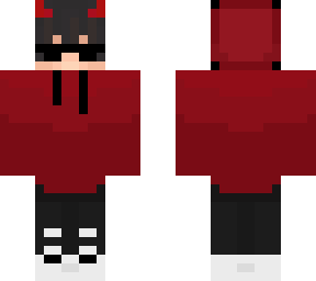 red sweater with shades
