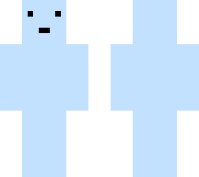 straight faced blue blob