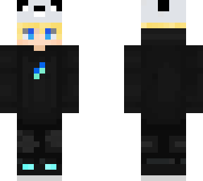 blonde boy with panda hat