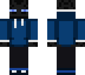 blue hooded enderman