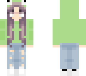 girl in frog sweater (not my hair base)