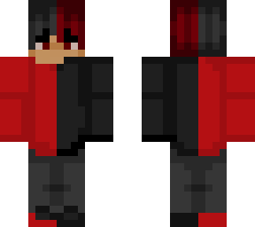 half red half black