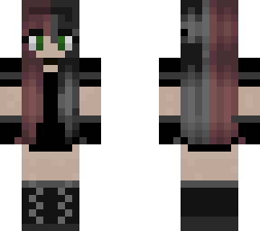 split dye brown and black goth