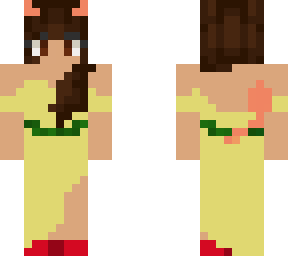 yellow dress red shoes
