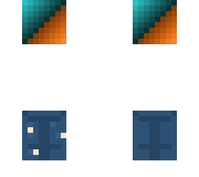 blue and orange head