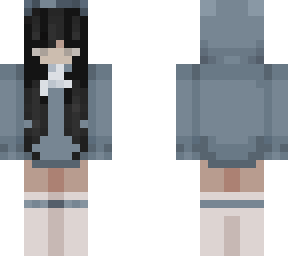 blue hoodie girl