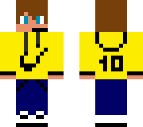 Chico Gamer Con Buso Nike Amarillo | Minecraft Skin