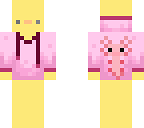 duck with axolotl hoodie