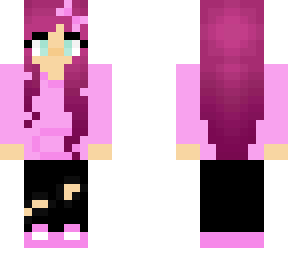 girl with magenta hair