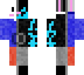 half normal half blue evil