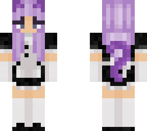 kawaii purple catgirl - maid