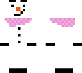 pink scarf snowman