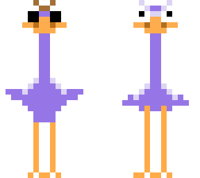 purple ostrich