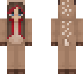 reindeer onesie red and brown hair
