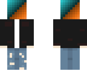 blue and orange head