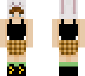genderfluid character in plaid skirt