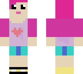 girl with pink hair