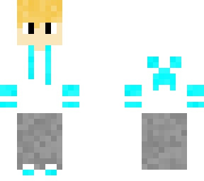 boy with aqua creeper hoodie