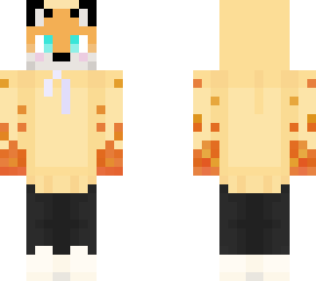 fox in yellow jumper with new fire