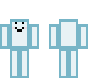 no head blue smile guy