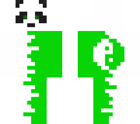 panda yin yang green