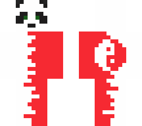 panda yin yang red
