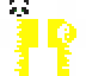 panda yin yang yellow