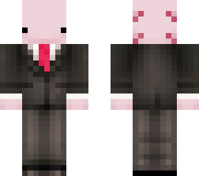 pink axolotl in a suit