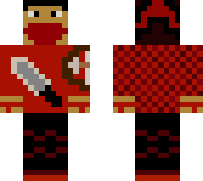 red man with abs