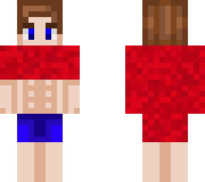 reded going swimming (the red part is a towel, and its the top layer)