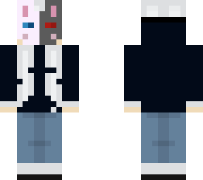sheep with bunny mask