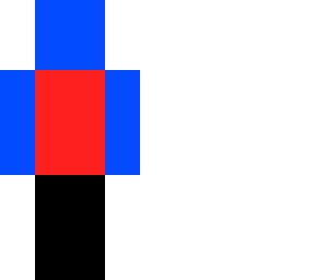 blue and red and black guy