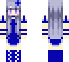 blue dress girl