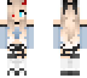 craftgirlnl (horns and wolf ears, new outfit) (blue outfit)