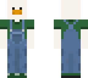duck in overalls and green shirt