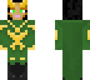 loki with helmet and cape