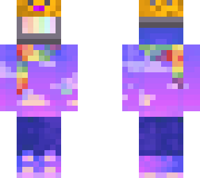 monitor head with cloud sweatshirt and scarf