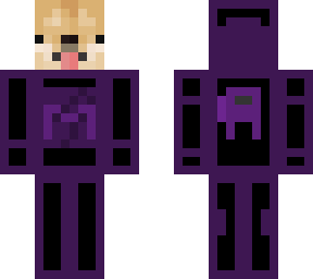 purple/black space doge