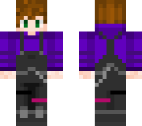purple hoodie overalls
