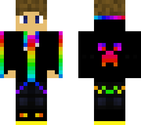 rianbow boy with led effect on hand