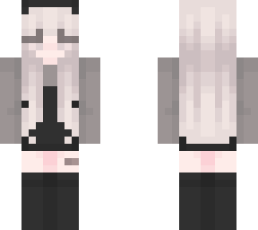 skin black dress girl