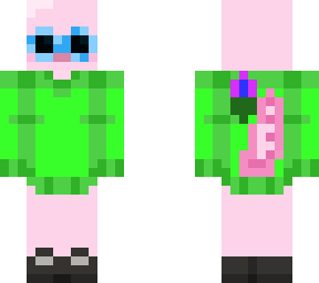 axolotl in green jumper