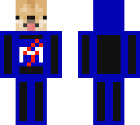 blue and black space doge