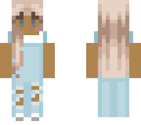 girl in overalls (hair base is by microphone)