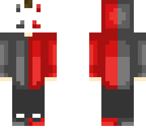 grey and red bunny mask