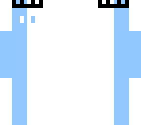 half blue, half white