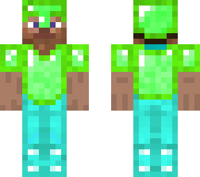 half emerald armor half diamond