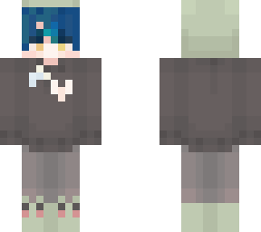 how it looks when i didn't recolor the clothes but only the hair
